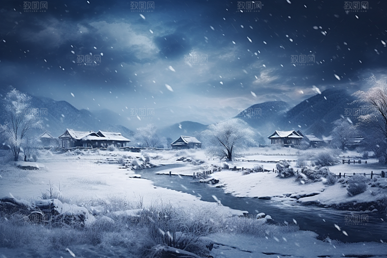 东北雪乡哈尔滨高清素材