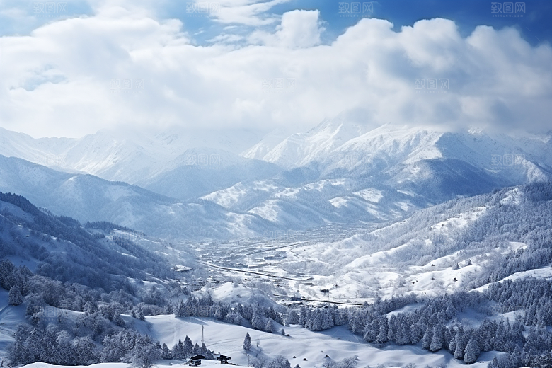 东北雪乡旅游风光素材