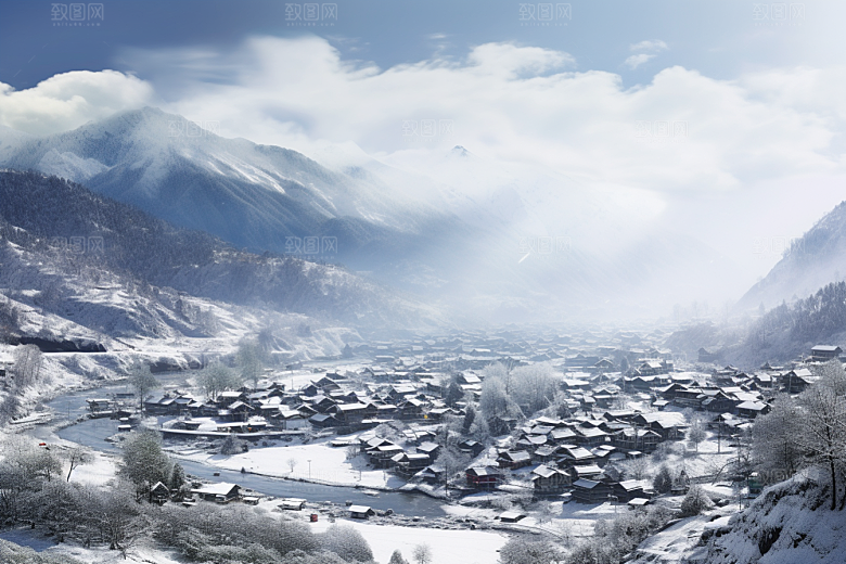 东北雪乡北方旅游素材