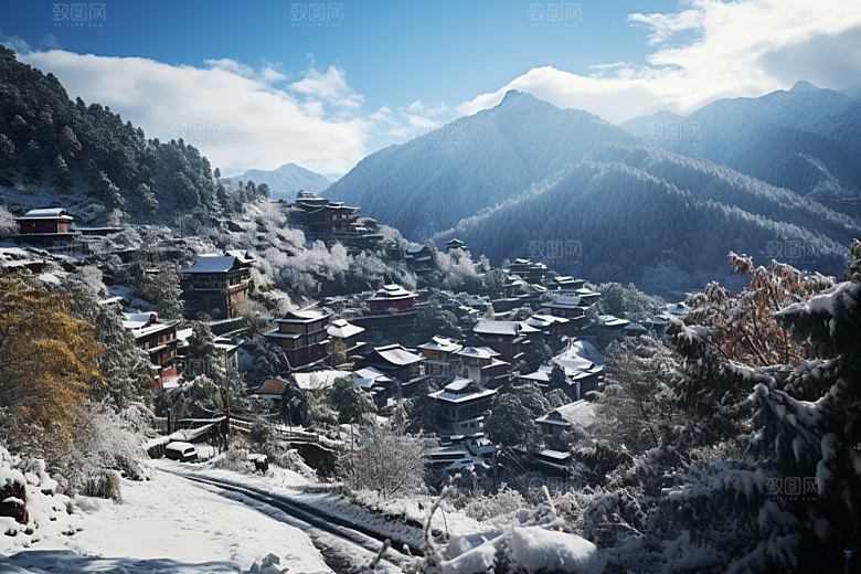 东北雪乡大雪高清素材