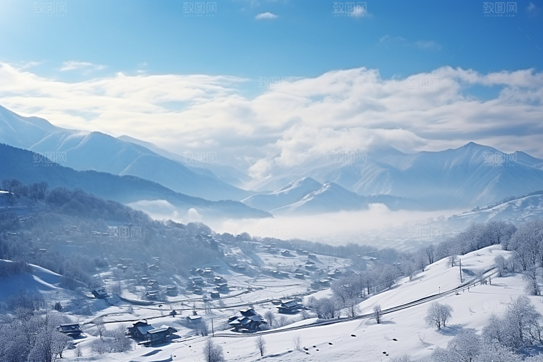 东北雪乡大雪北方素材