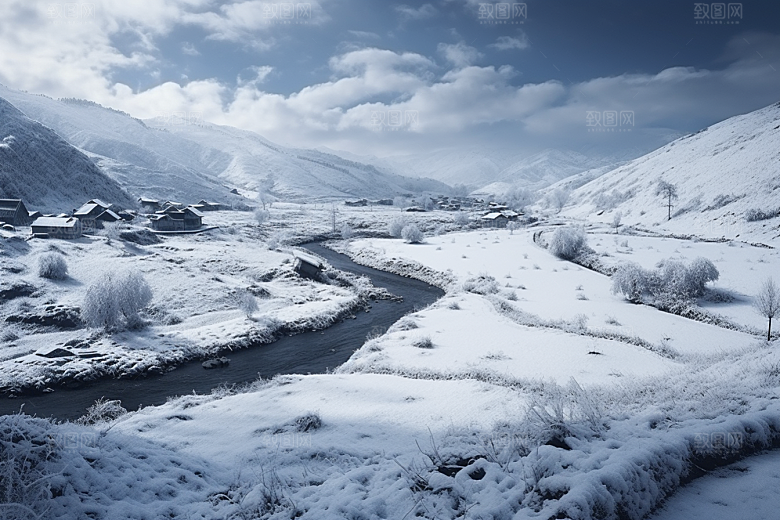 东北雪乡高清景区素材