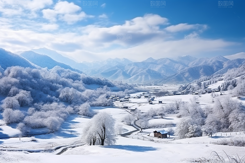 东北雪乡旅游风光素材