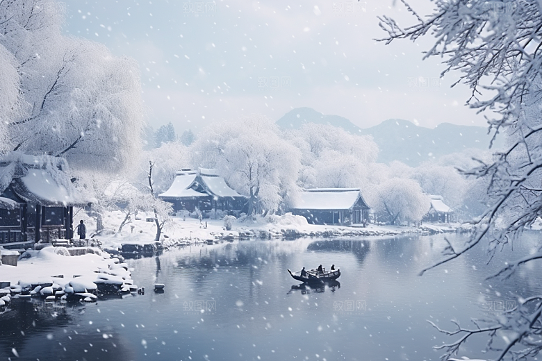 东北雪乡北方雪景素材