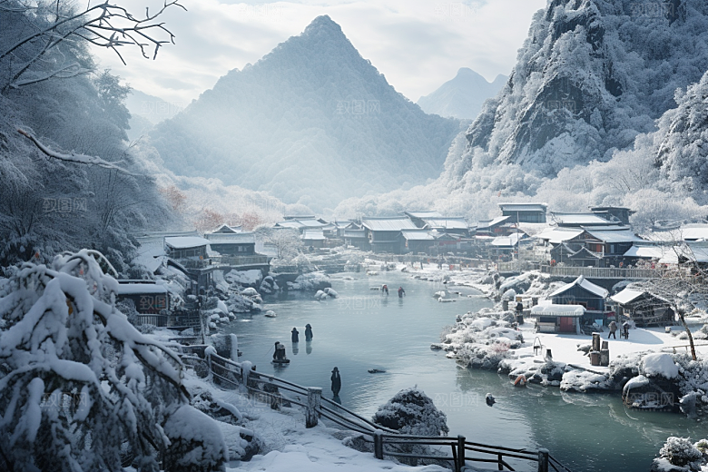 东北雪乡北方旅游素材