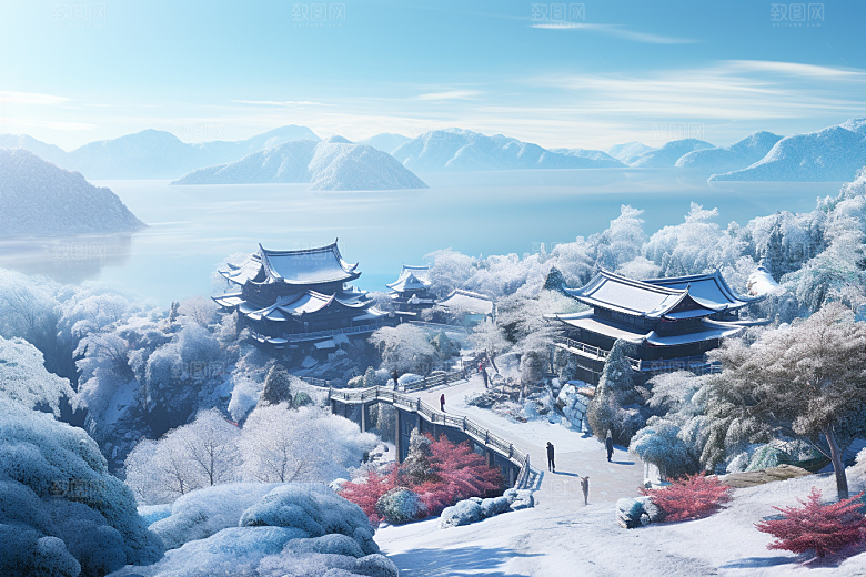 东北雪乡北方雪景素材