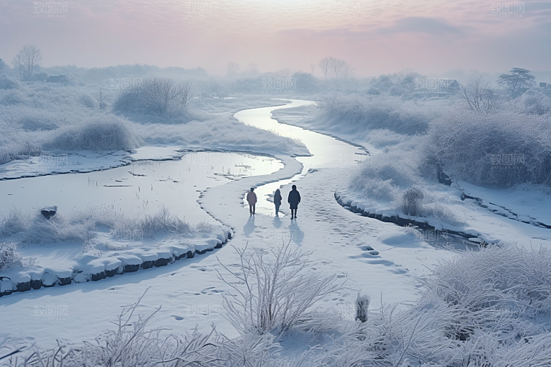 东北雪乡风光旅游素材