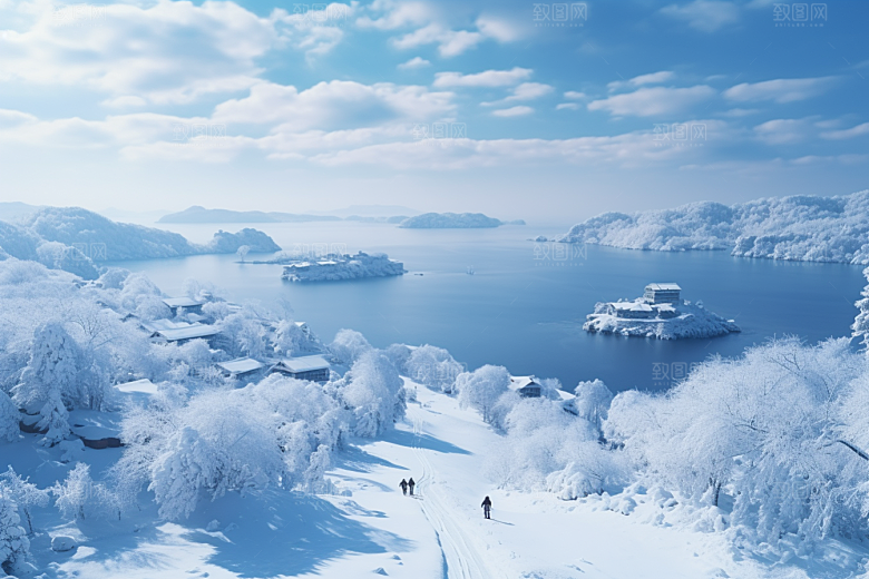 东北雪乡旅游雪景素材