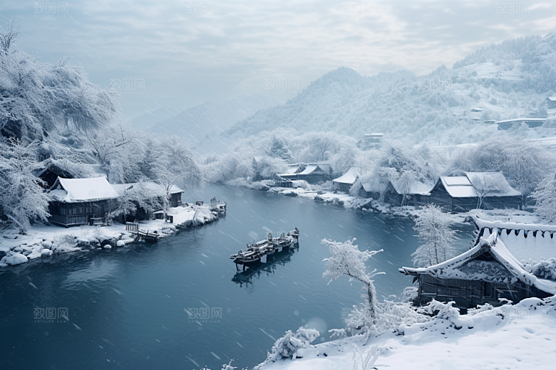 东北雪乡高清大雪素材