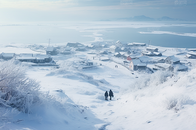 东北雪乡风光景区素材