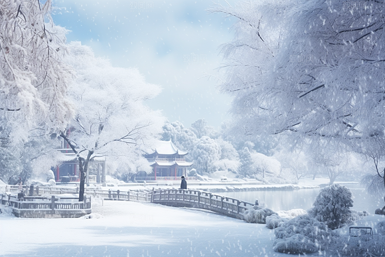 东北雪乡景区风光素材