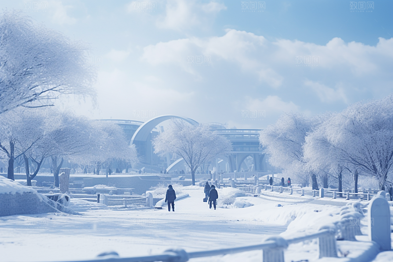 东北雪乡哈尔滨风光素材