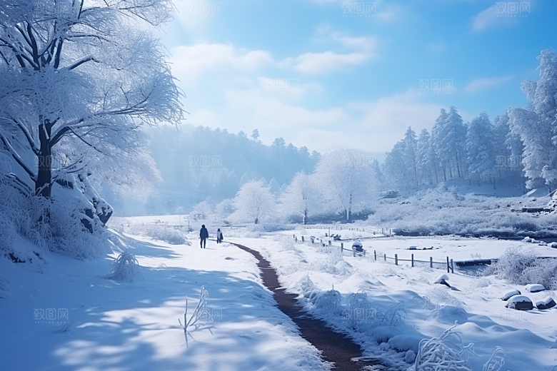 东北雪乡北方景区素材