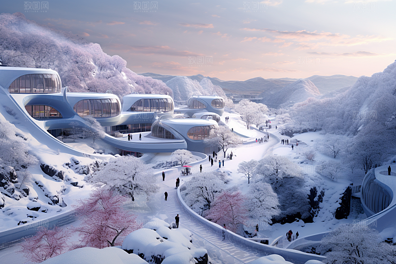 东北雪乡大雪哈尔滨素材