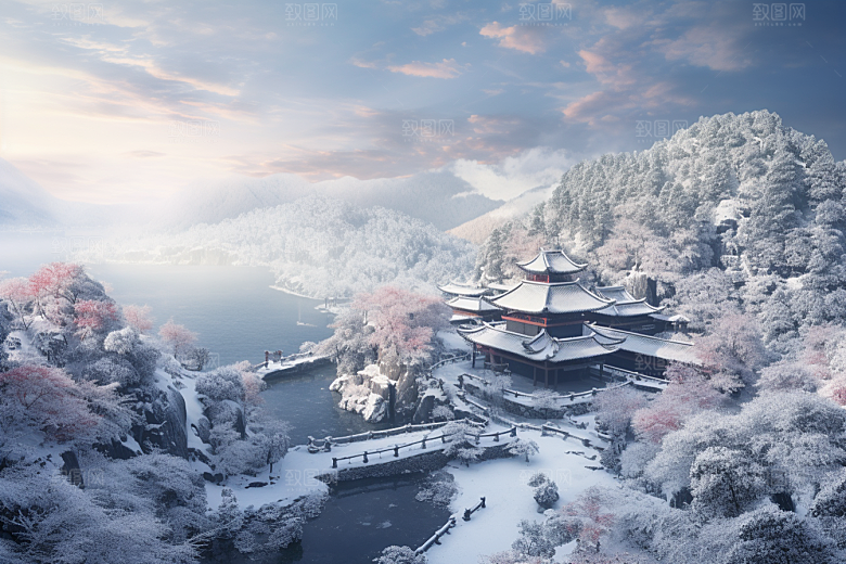 东北雪乡风光景区素材