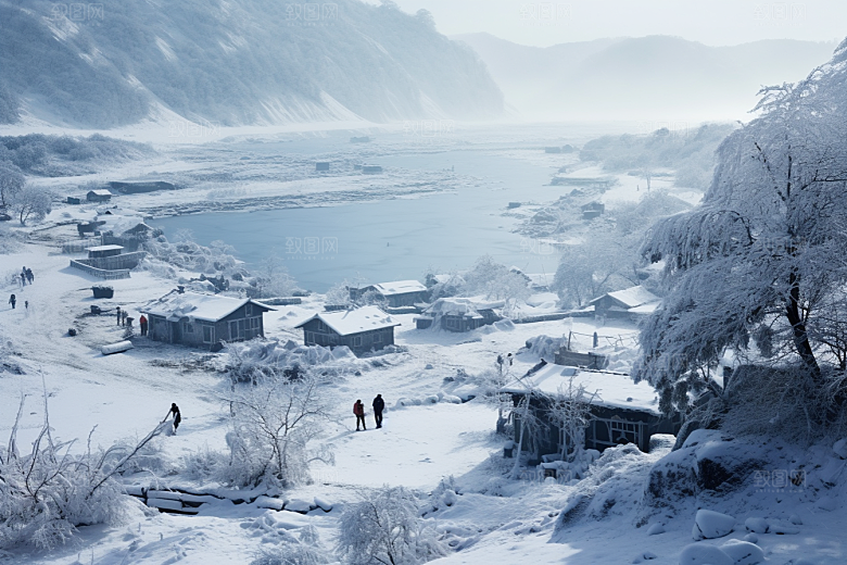 东北雪乡大雪北方素材