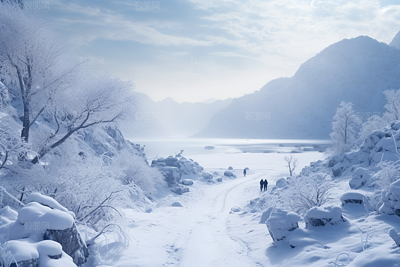 东北雪乡北方雪景素材