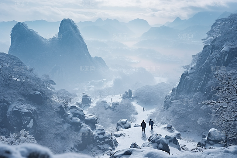 东北雪乡风光北方素材