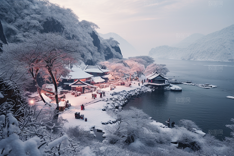 东北雪乡北方大雪素材