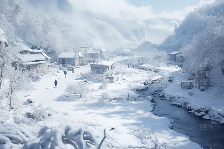 东北雪乡北方旅游素材