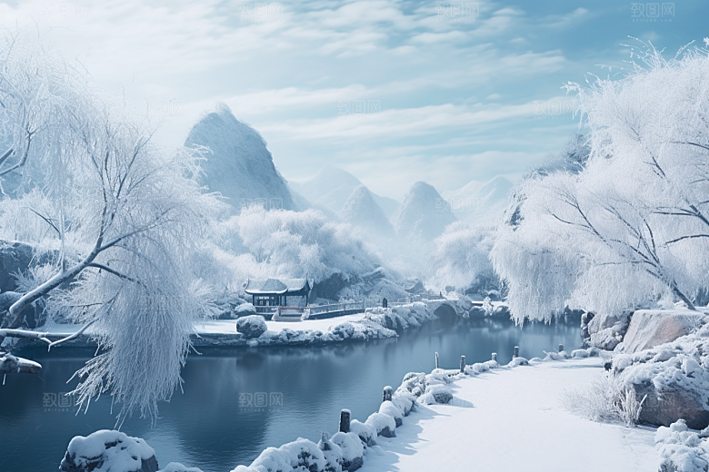 东北雪乡高清哈尔滨素材