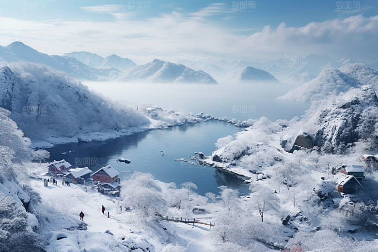 东北雪乡高清景区素材