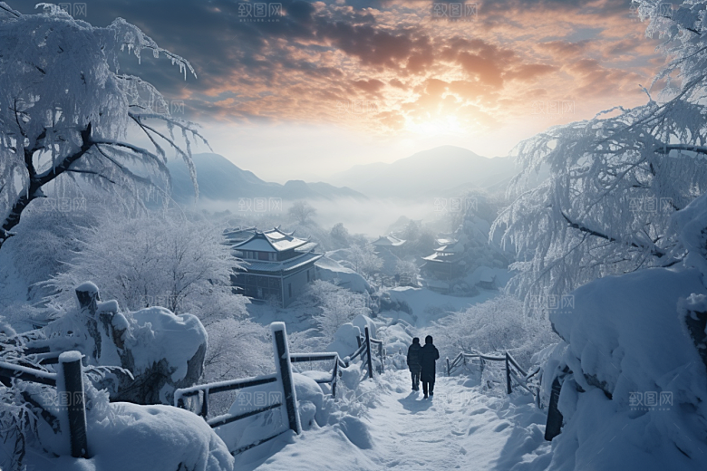 东北雪乡旅游北方素材