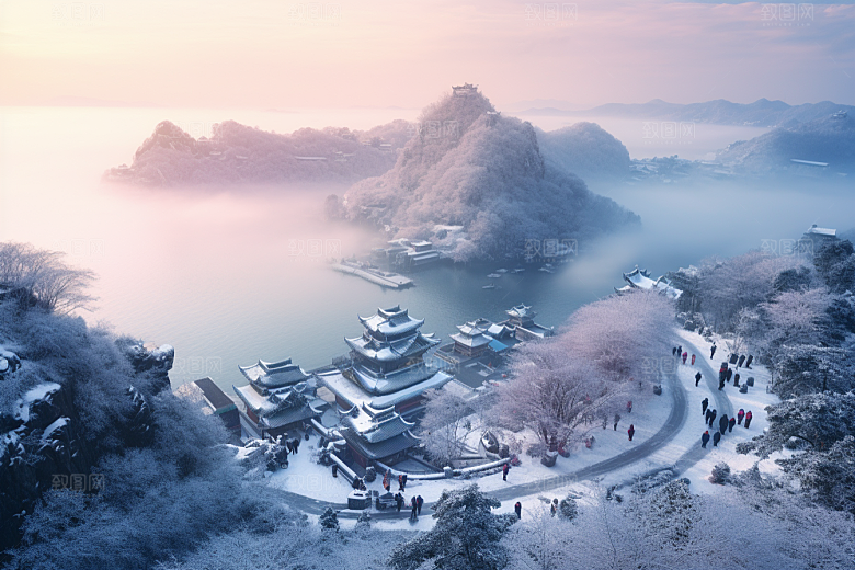 东北雪乡高清大雪素材