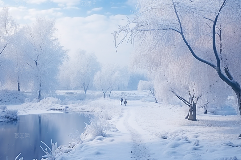 东北雪乡大雪景区素材