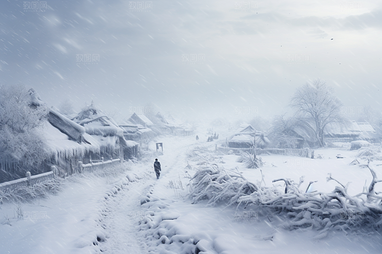 东北雪乡北方风光素材