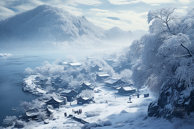 东北雪乡大雪高清素材