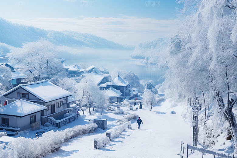 东北雪乡旅游高清素材