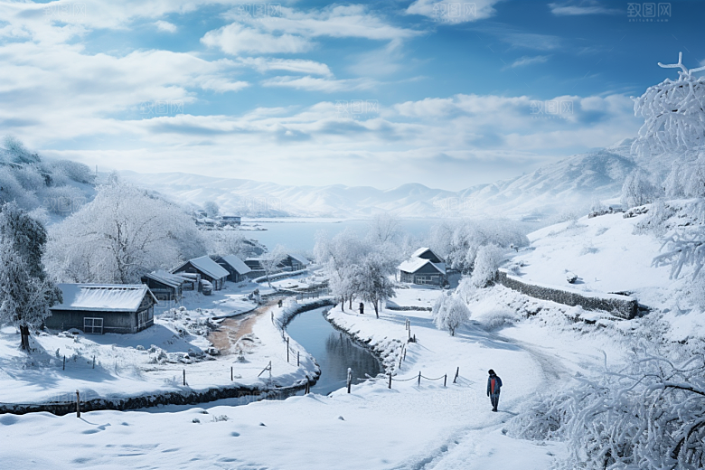 东北雪乡高清风光素材