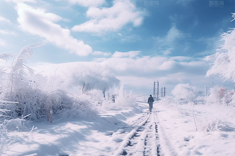 东北雪乡北方哈尔滨素材