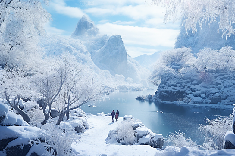 东北雪乡北方哈尔滨素材