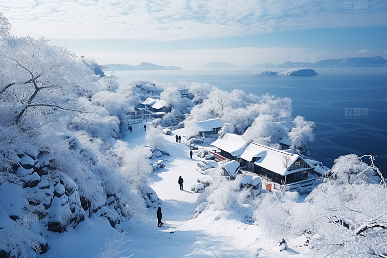 东北雪乡风光旅游素材