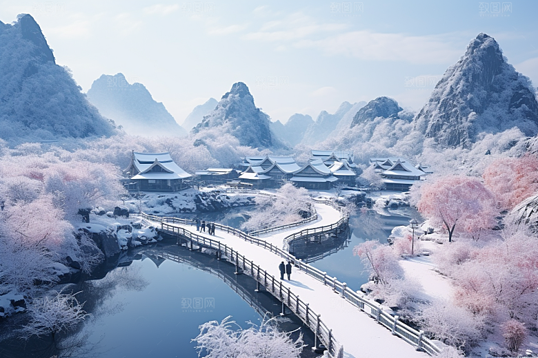 东北雪乡大雪北方素材
