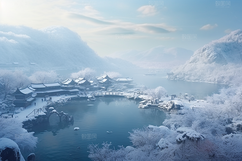 东北雪乡北方哈尔滨素材