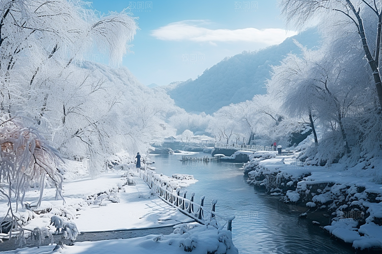 东北雪乡风光北方素材