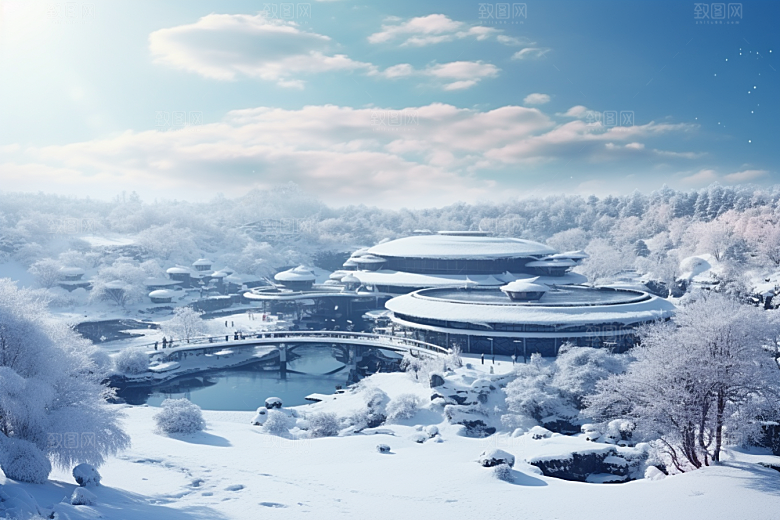 东北雪乡哈尔滨高清素材