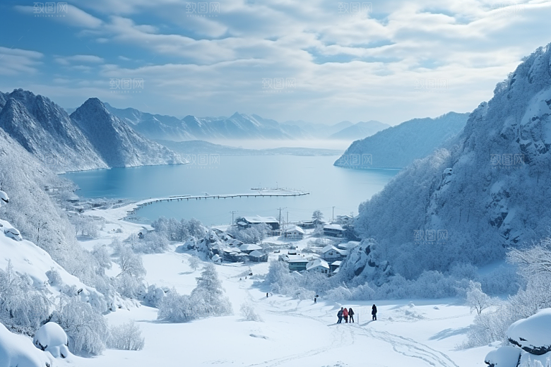 东北雪乡大雪旅游素材