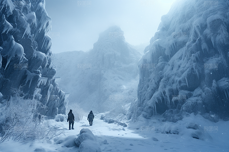 东北雪乡景区北方素材