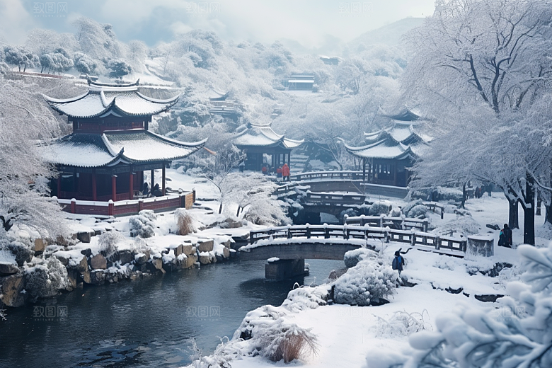 东北雪乡旅游北方素材