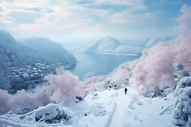 东北雪乡高清大雪素材