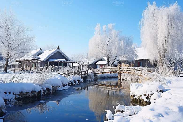 东北雪乡高清大雪素材