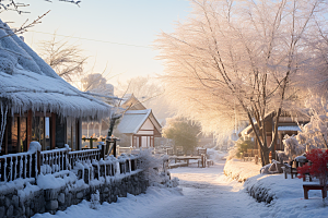 东北雪乡高清哈尔滨素材