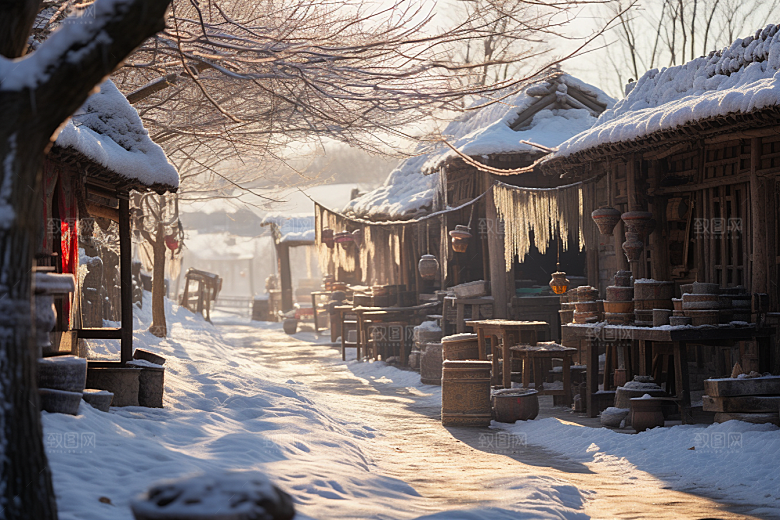 东北雪乡北方雪景素材