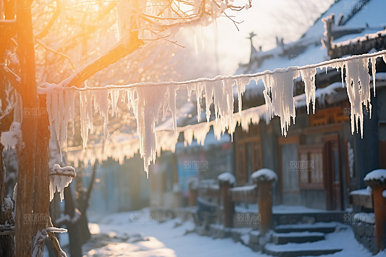 东北雪乡高清雪景素材