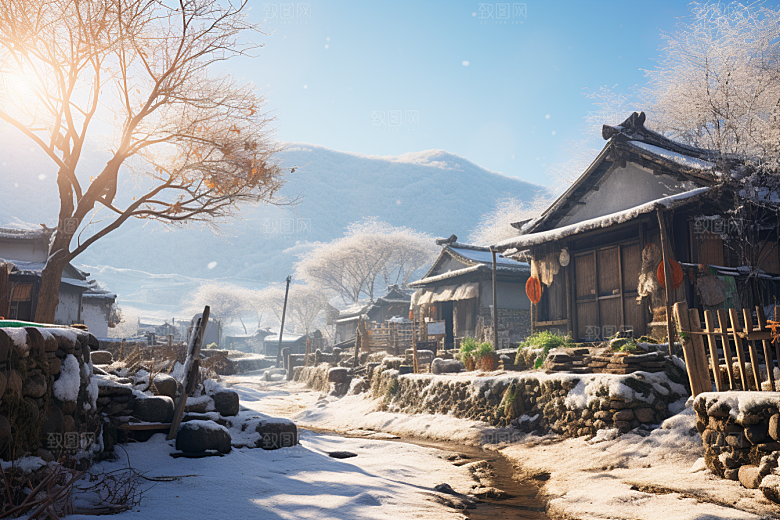 东北雪乡大雪哈尔滨素材