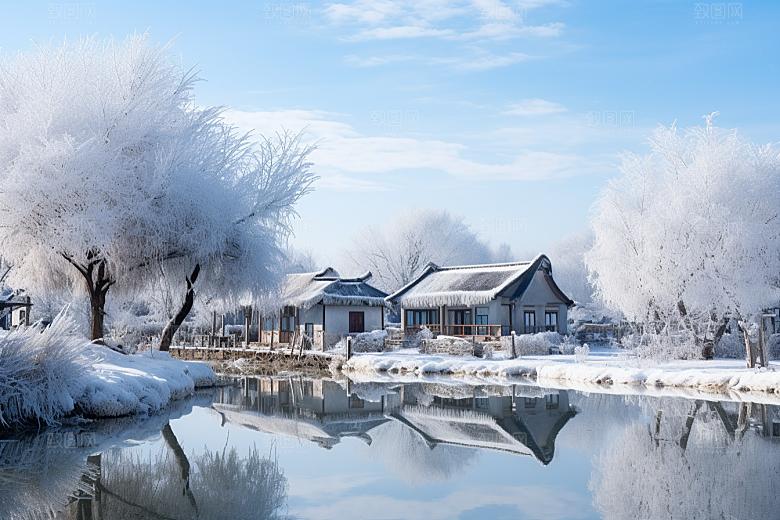 东北雪乡北方景区素材
